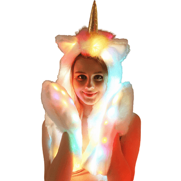 Illuminated Unicorn Scarf Hat - Unicorn