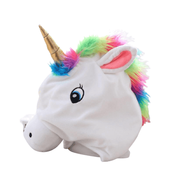 Gorro de felpa con cabeza de unicornio - Unicornio