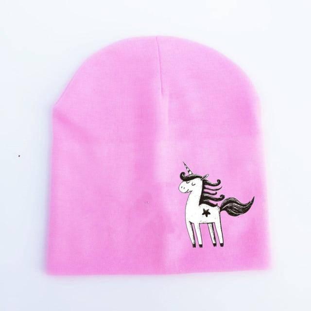 Pink Unicorn Boy and Girl Jersey Hat - Unicorn