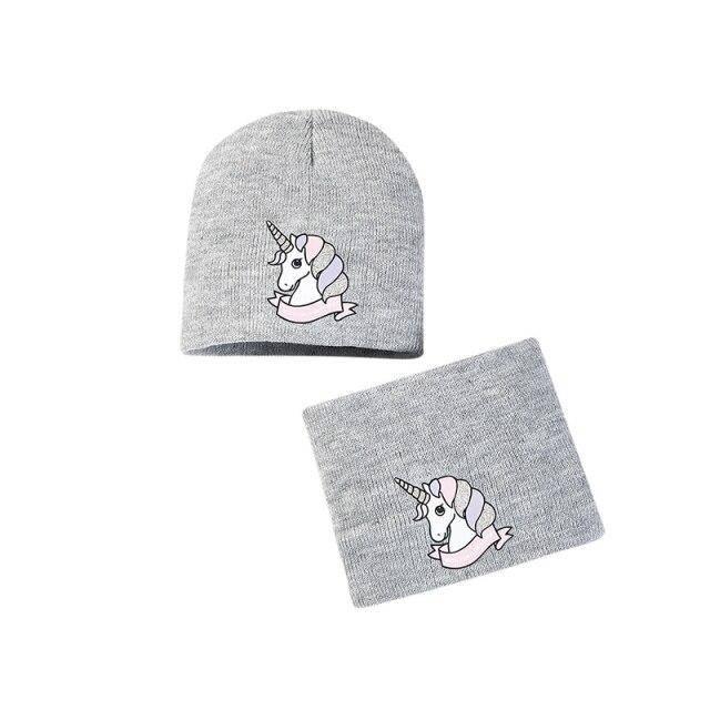 Unicorn Two Piece Beanie For Girls Unicorn