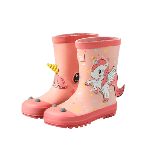 3D Unicorn Horn & Tail Rain Boots