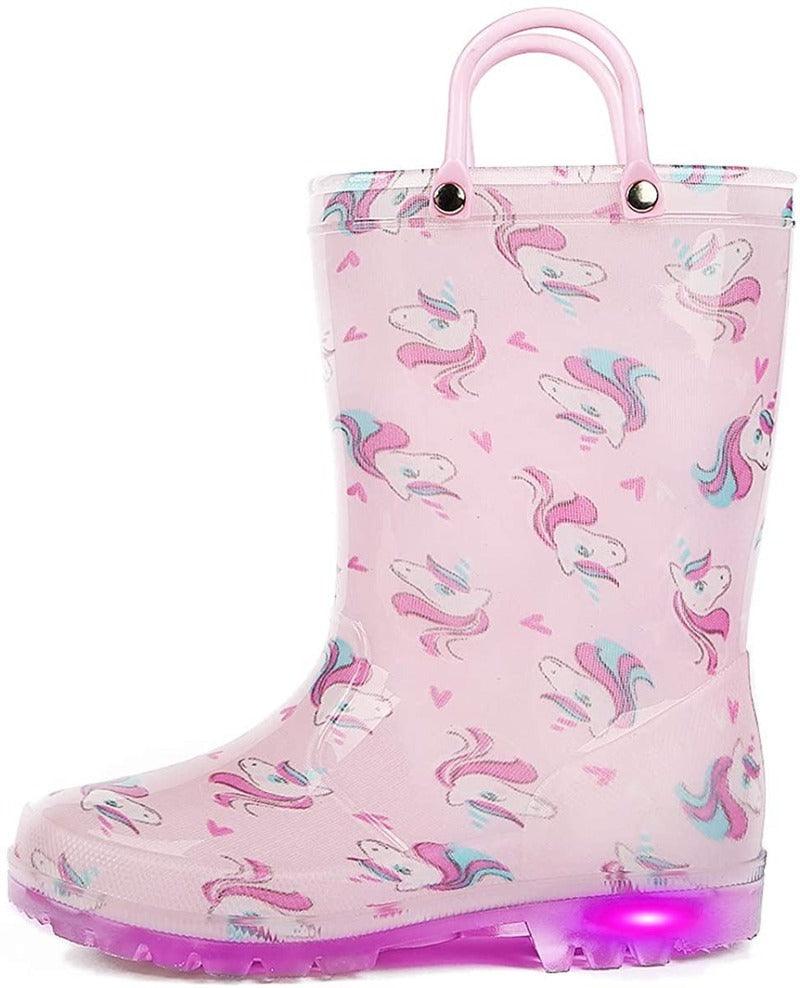Luminous unicorn rain boots