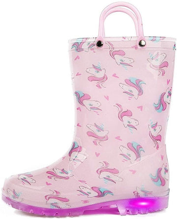 Luminous unicorn rain boots