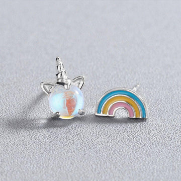 Unicorn and Rainbow Earrings for Children - Unicorn