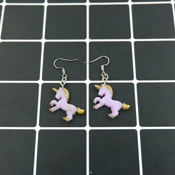Unicorn earrings 3D Resin - A Unicorn