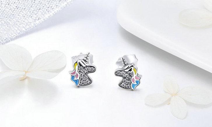 Unicorn earrings Silver Woman - A Unicorn