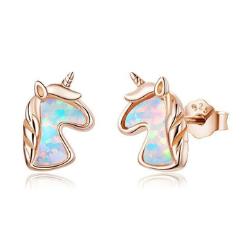 Unicorn earrings Gold for Girls - Unicorn