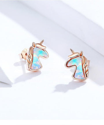 Unicorn earrings Gold for Girls - Unicorn