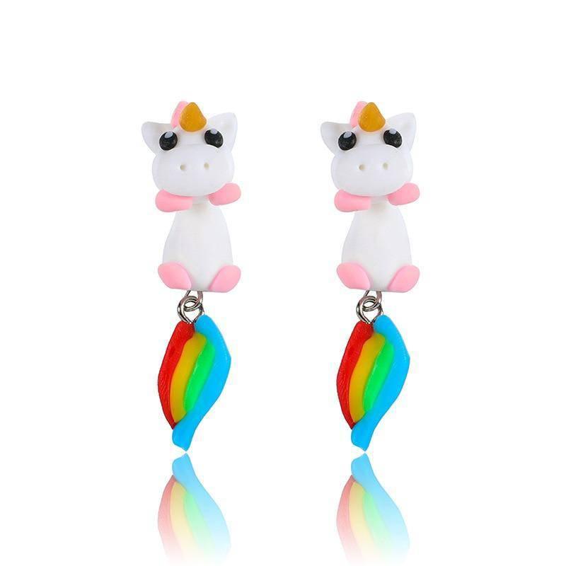Unicorn earrings Fimo - A Unicorn