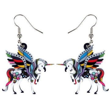 Pendientes de unicornio Colgantes de colores - Un unicornio