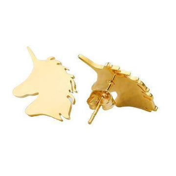 Pendientes de unicornio Chapado en oro - Un unicornio