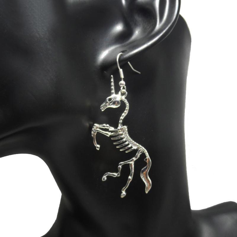Skeleton unicorn deals earrings