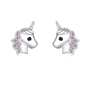Unicorn earrings Silver Head - A Unicorn