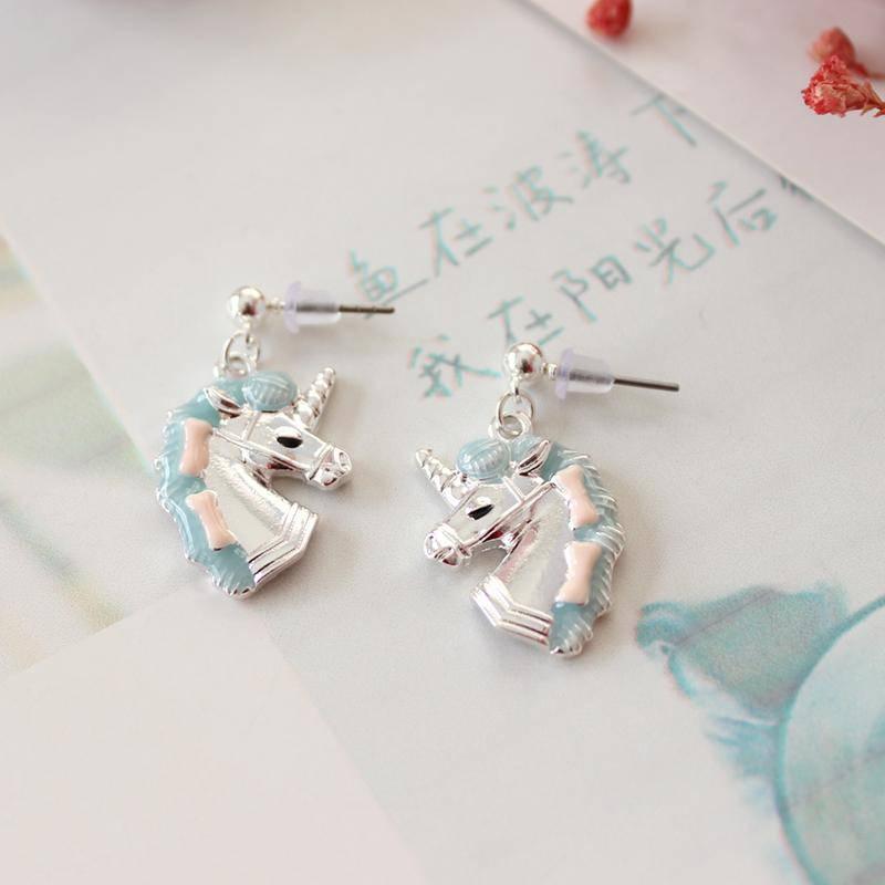 Titanium unicorn outlet earrings