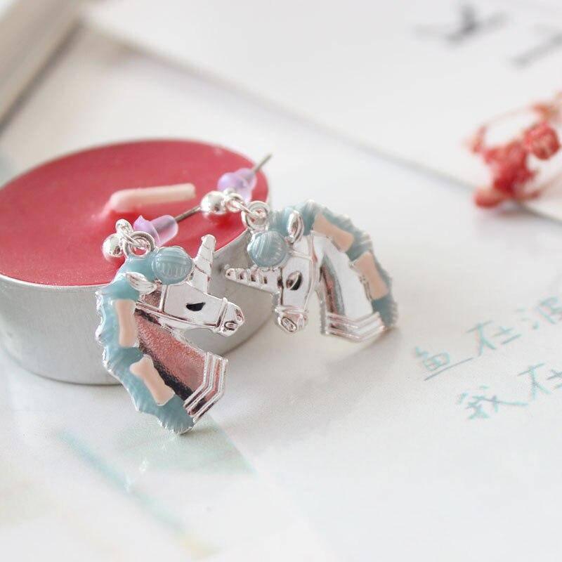 Titanium unicorn earrings online