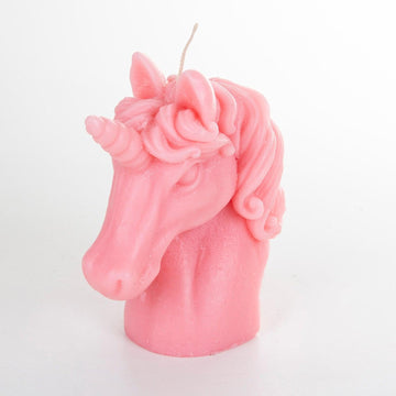 Vela de cumpleaños de unicornio rosa