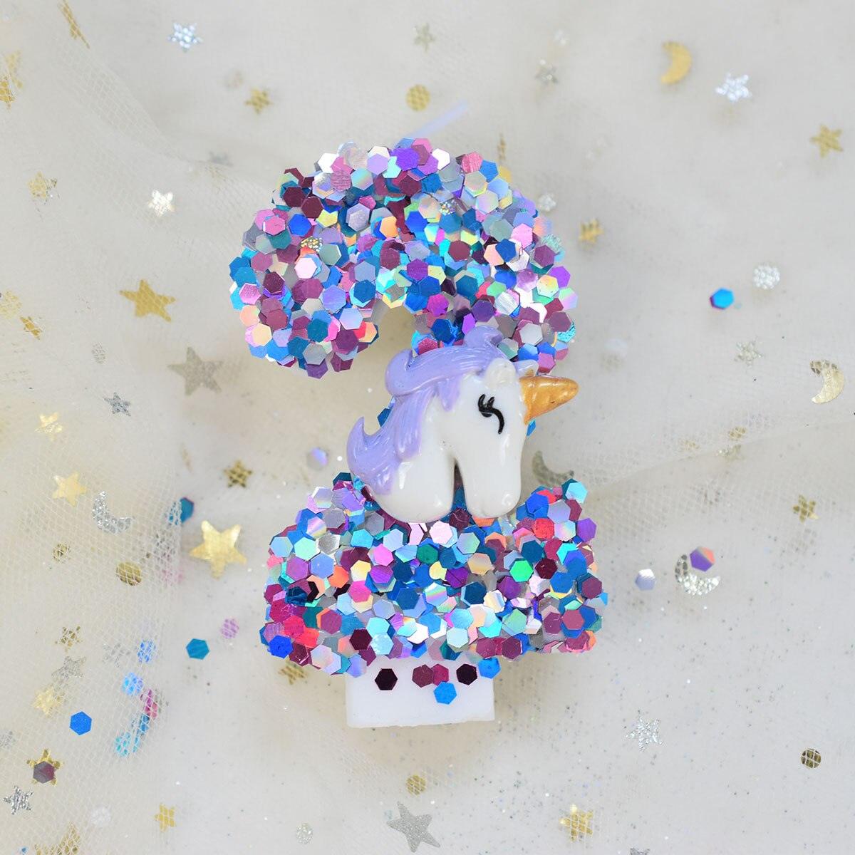 Glitter unicorn candle - Unicorn