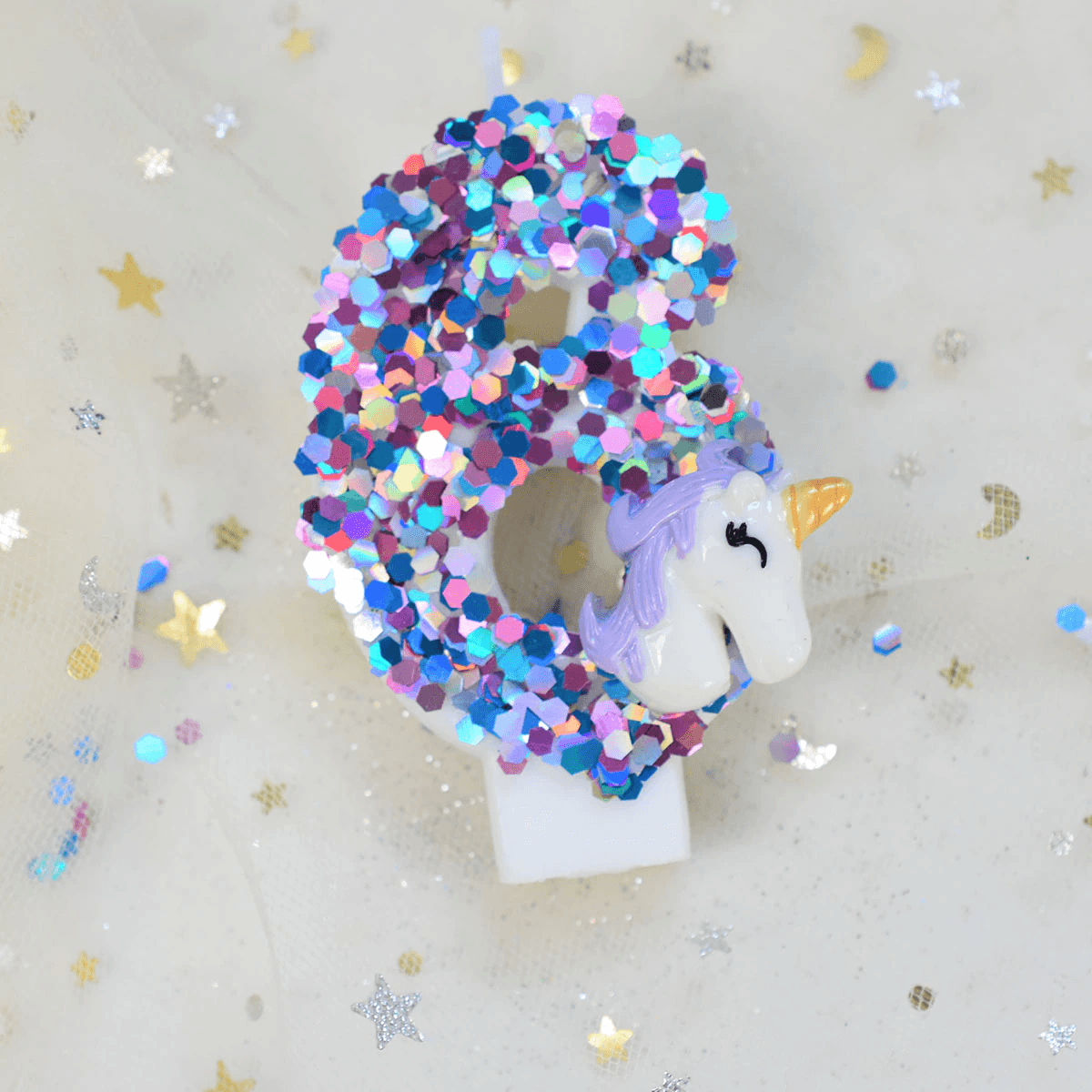 Glitter unicorn candle - Unicorn
