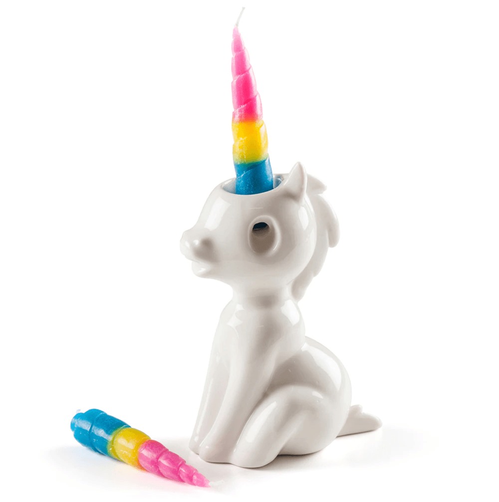 Crying Unicorn Rainbow Candle