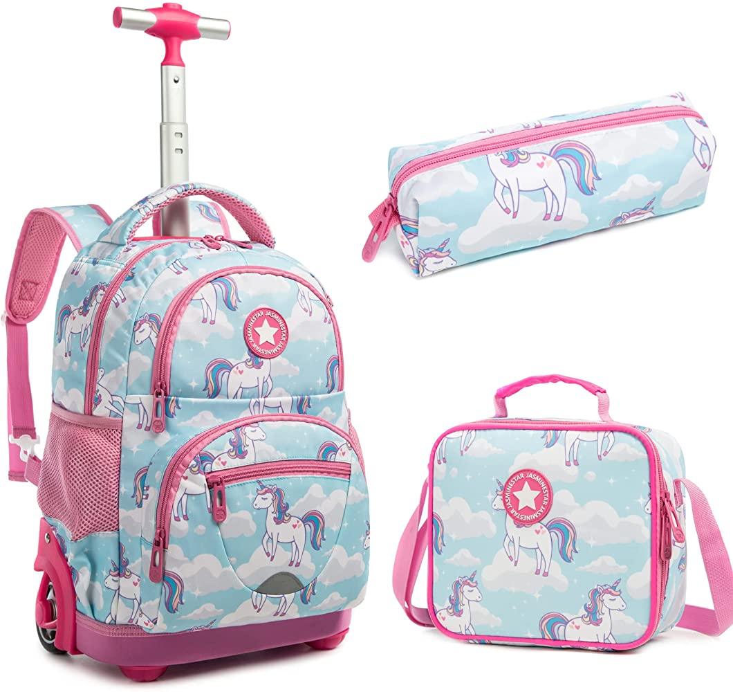 Cartable licorne 3 pi ces avec tirette et roulettes Une Licorne