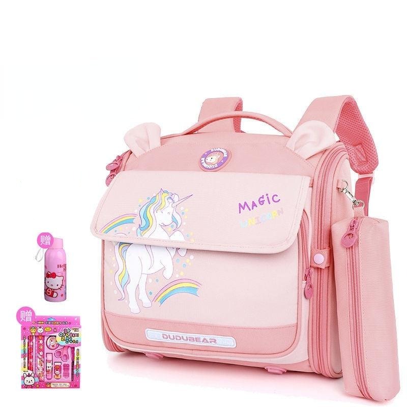 Magical unicorn school bag with complete kit