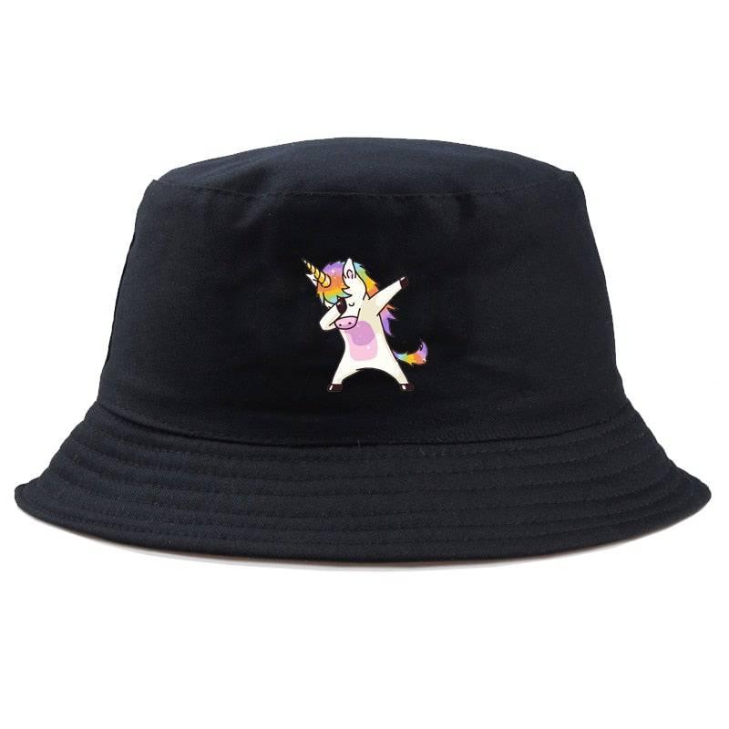 Sombrero de pescador Black Unicorn Who Dab - Unicornio