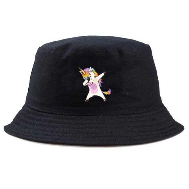 Sombrero de pescador Black Unicorn Who Dab - Unicornio