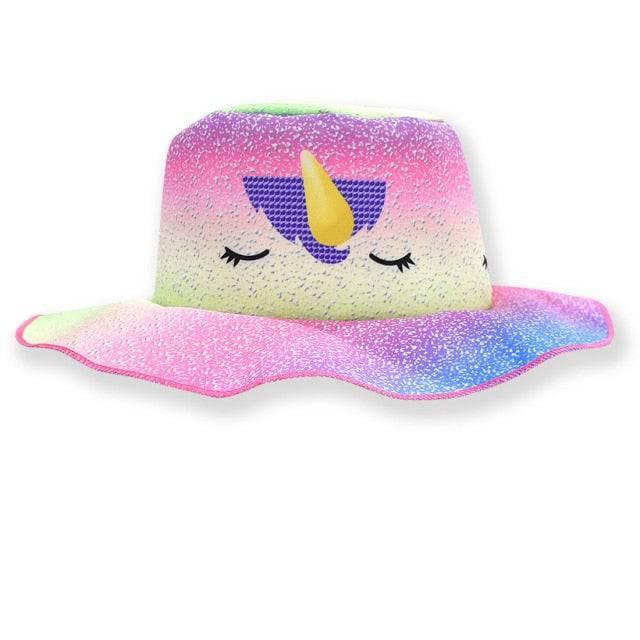 Multicolor Unicorn Beach Hat - Unicorn