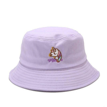 Sombrero Liso Con Patrón De Cabeza De Unicornio - Unicornio