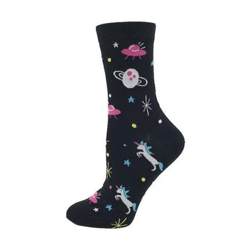 Unicorn Socks Women Black - Unicorn