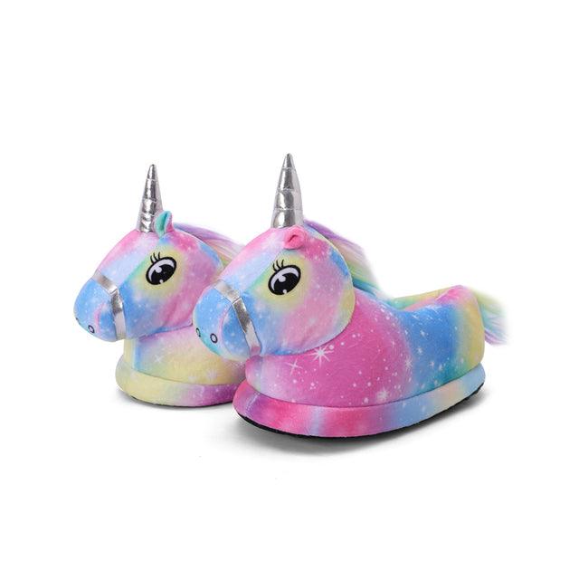 Silver Horn Unicorn Slippers - Unicorn