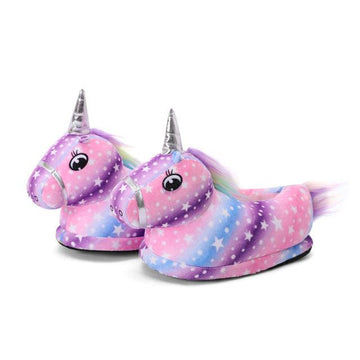 Silver Horn Unicorn Slippers - Unicorn