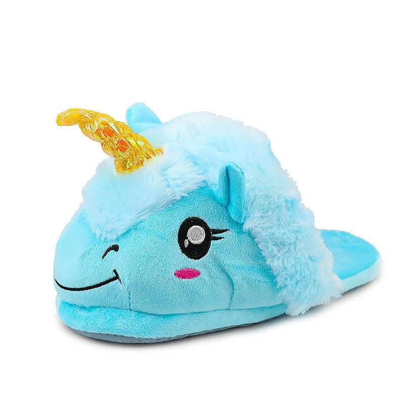 Turquoise unicorn slippers for children & adults
