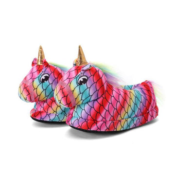 Pantuflas unicornio acolchadas