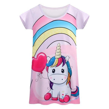 Girl's unicorn in love nightgown