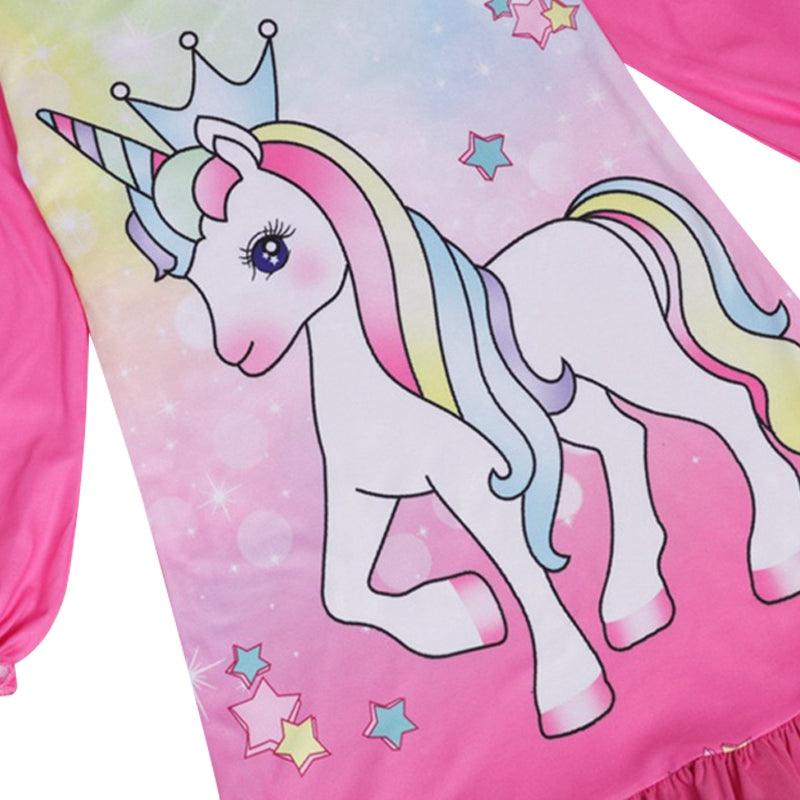 Unicorn long-sleeved nightgown - Unicorn