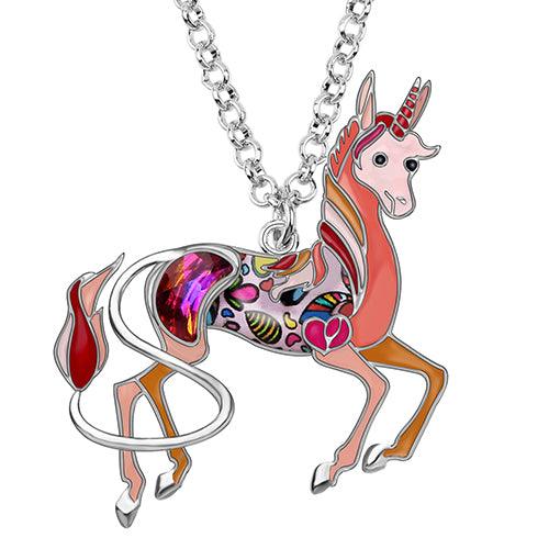 TINGN Unicorn Necklace for Girls 14K Gold/White Gold Plated Colorful CZ  Heart Unicorn Necklace for Girls Women - Walmart.com