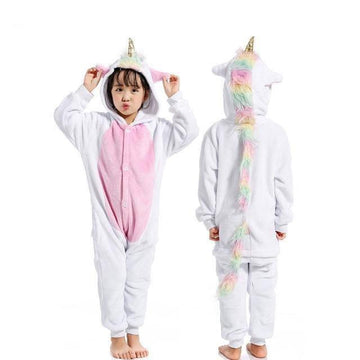 White and Pink Unicorn Jumpsuit - Unicorn