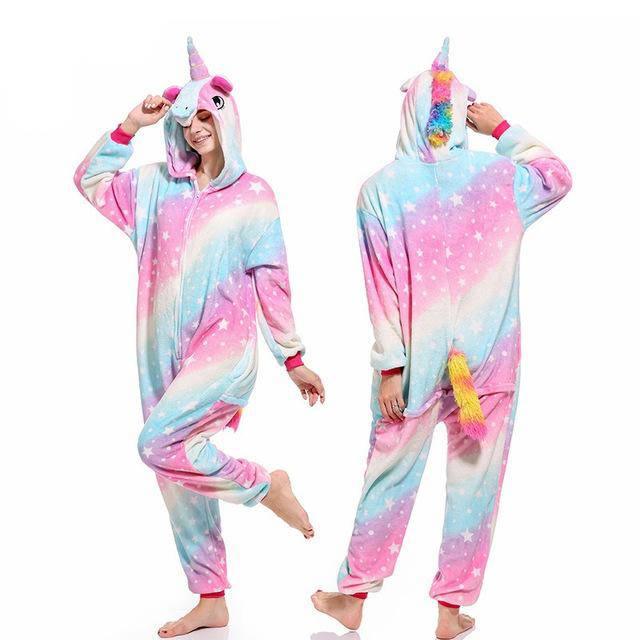 Mono de pijama de unicornio arcoíris - Unicornio