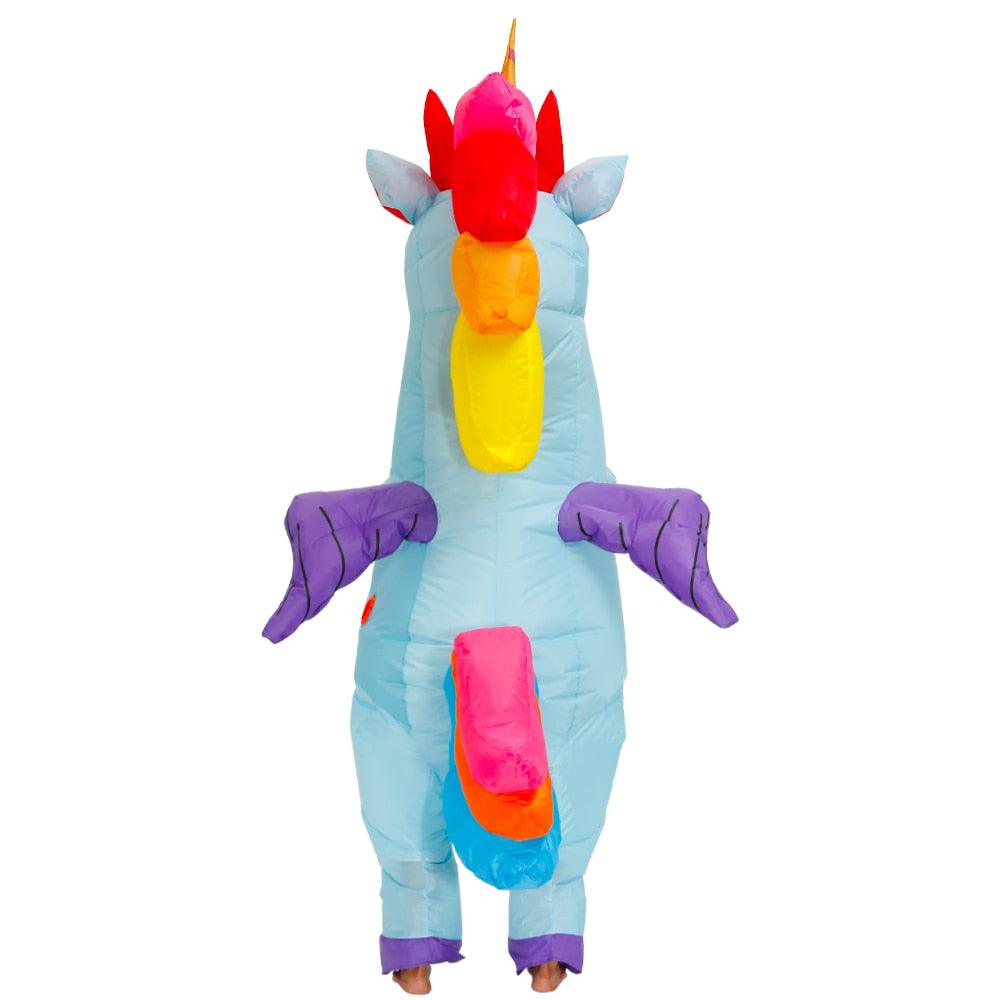 Blue dragon unicorn costume