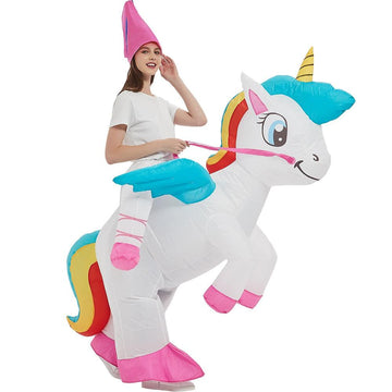 Disfraz inflable de unicornio para niños y adultos
