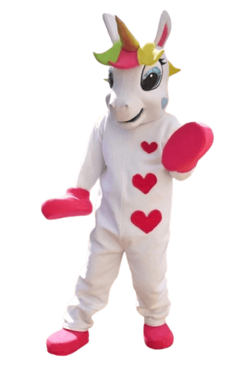 Giant plush unicorn costume