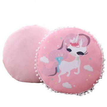 Round Unicorn Cushion - Unicorn