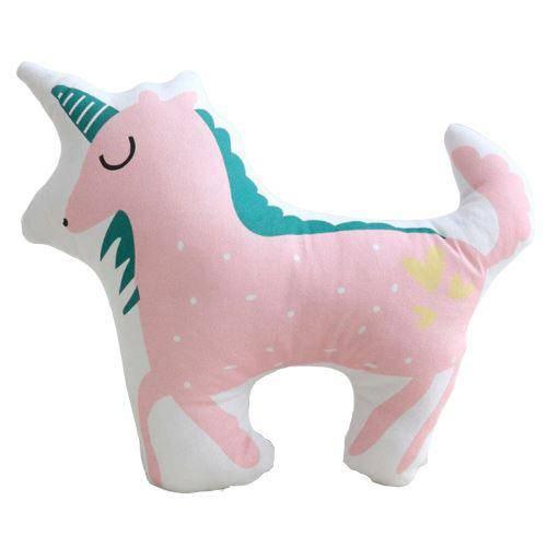 Green and Pink Unicorn Cushion - Unicorn