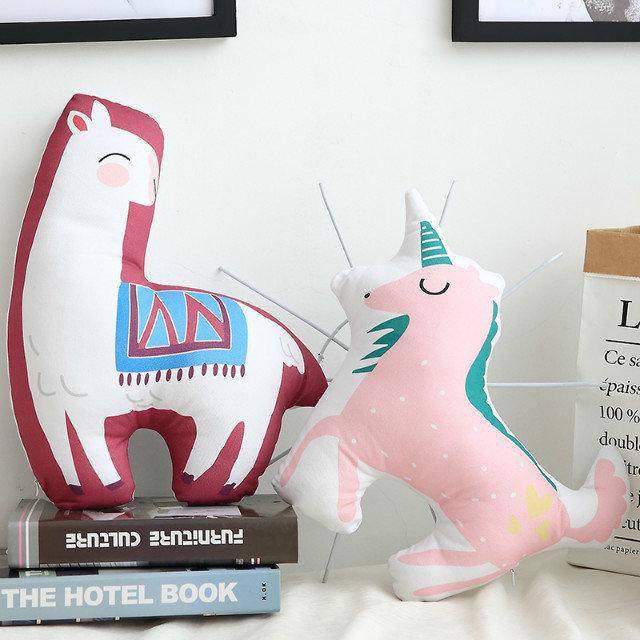 Green and Pink Unicorn Cushion - Unicorn