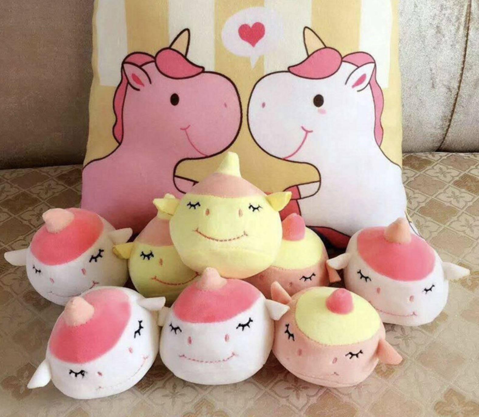 Unicorn Cushion Miniature Surprise Soft Toys - Unicorn