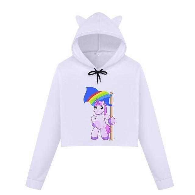 Unicorn hot sale crop hoodie