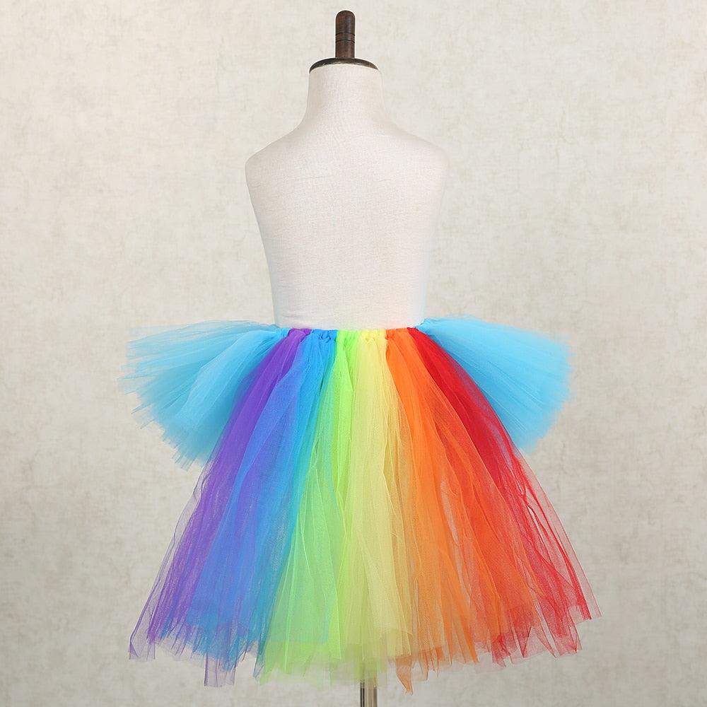 Multicolored drag unicorn tutu costume