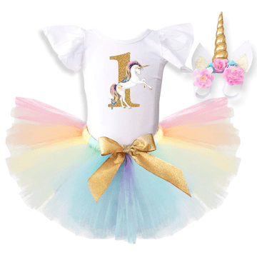 disfraz de unicornio de 1er cumpleaños
