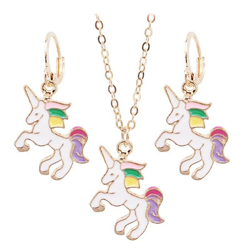 Multicolored Unicorn Jewelry Set - Unicorn